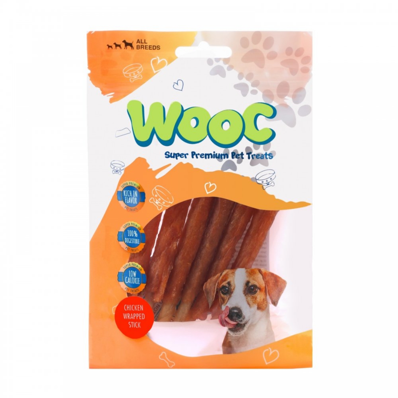MJ02-Wooc Dog Tavuk Sargılı Natural Stick Ödül