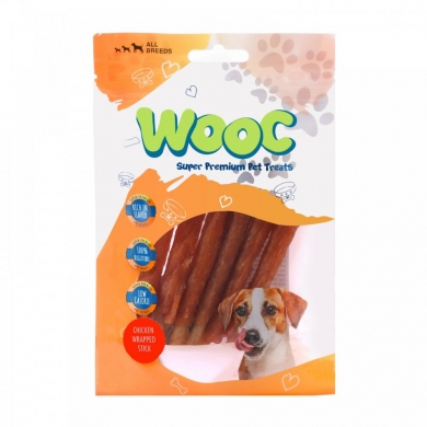 MJ02-Wooc Dog Tavuk Sargılı Natural Stick Ödül